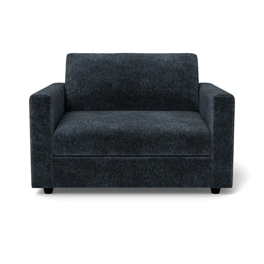 2-Seater Loveseat with Deep Cushions - Blue, Boucle