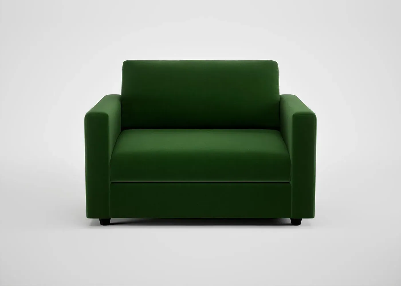 2-Seater Loveseat with Deep Cushions - Green, Velvet