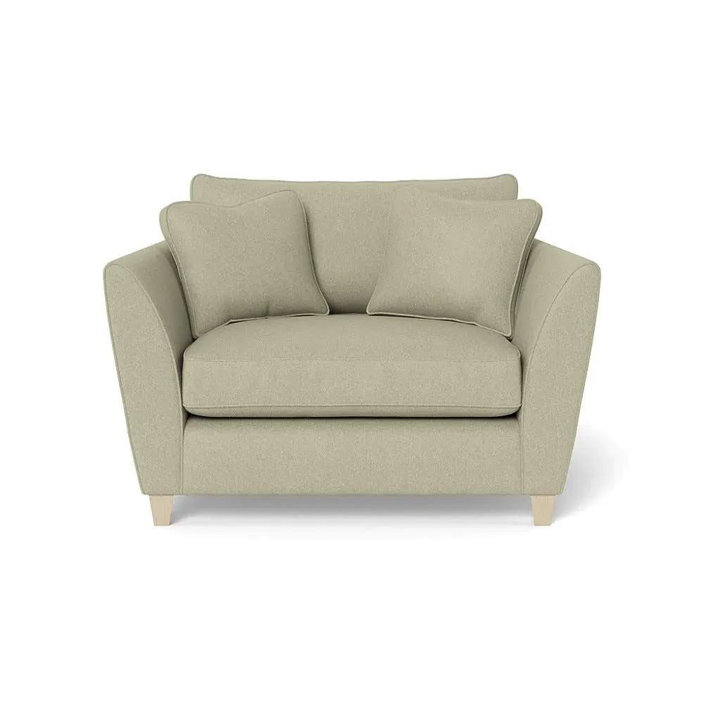 2-Seater Loveseat with Sabre Arms - Natural, Cotton