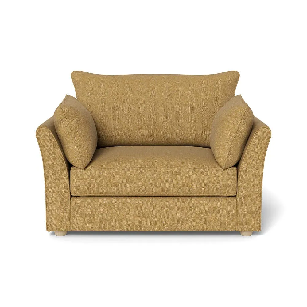 2-Seater Loveseat - Yellow, Boucle