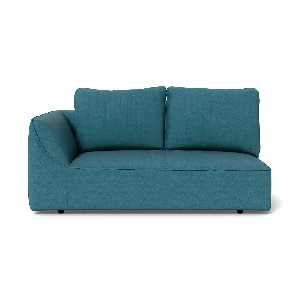 2-Seater RHF Sofa Unit - Blue, Brushed Cotton image