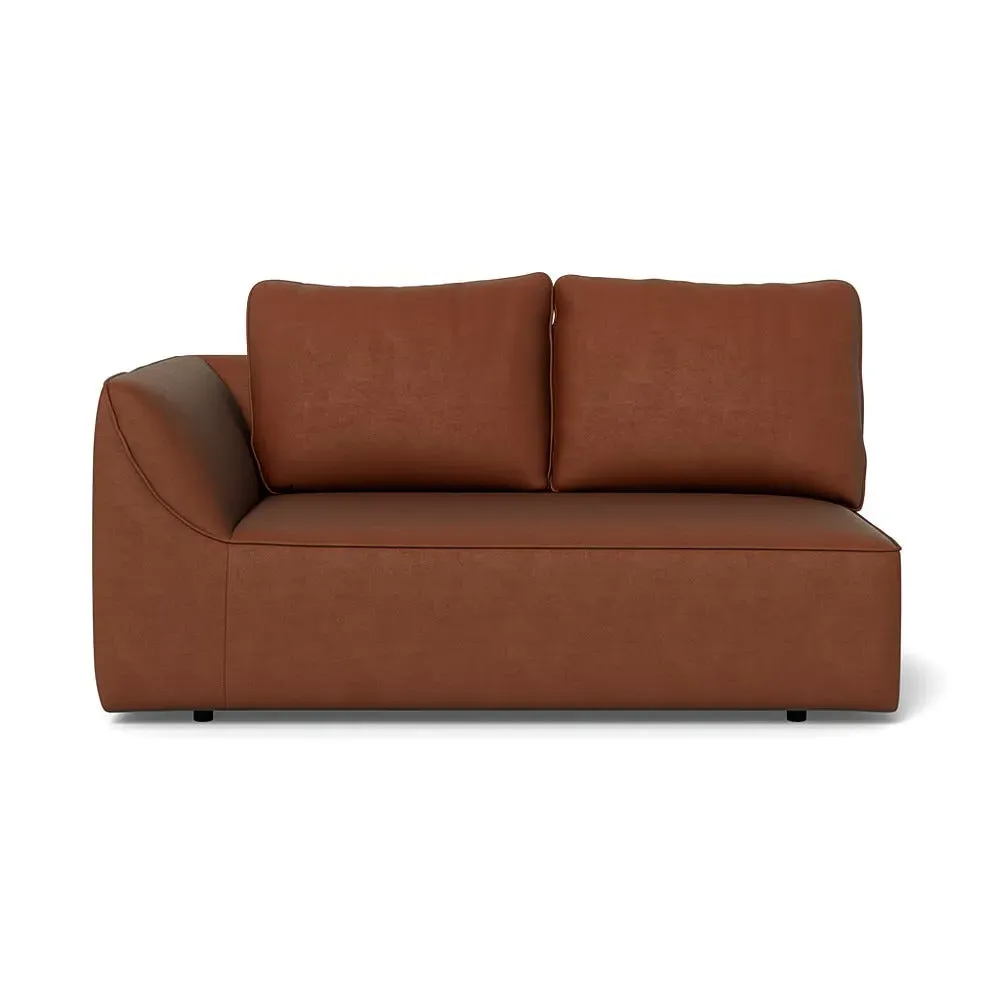 2-Seater RHF Sofa Unit - Brown, Smart Luxe Velvet