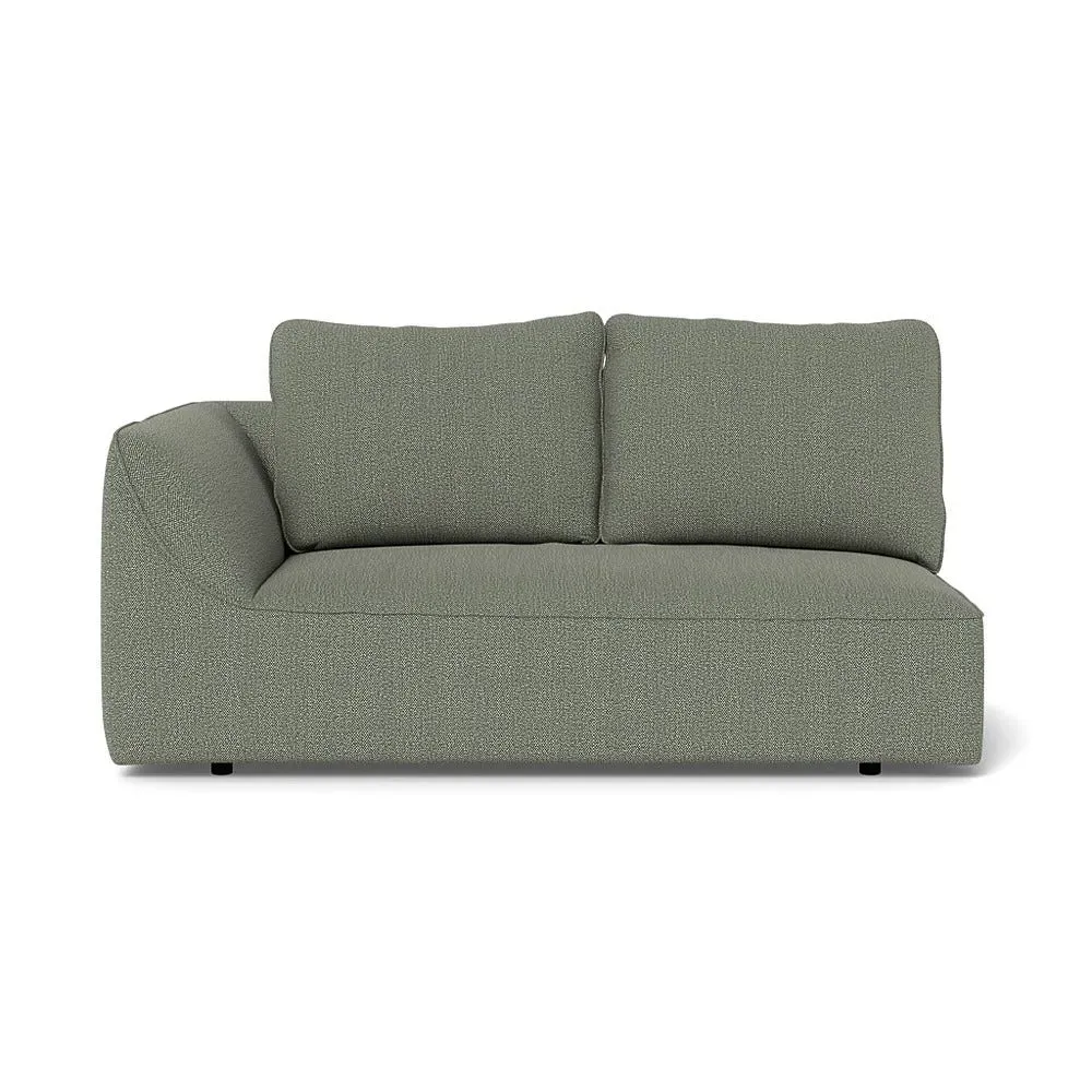 2-Seater RHF Sofa Unit - Grey, Boucle Tweed