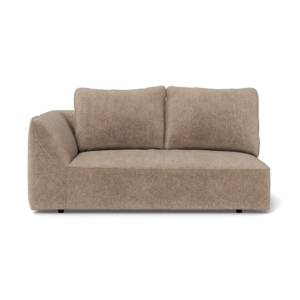 2-Seater RHF Sofa Unit - Natural, Boucle Velvet