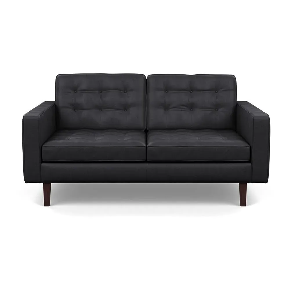 2-Seater Sofa - Black, Leather image