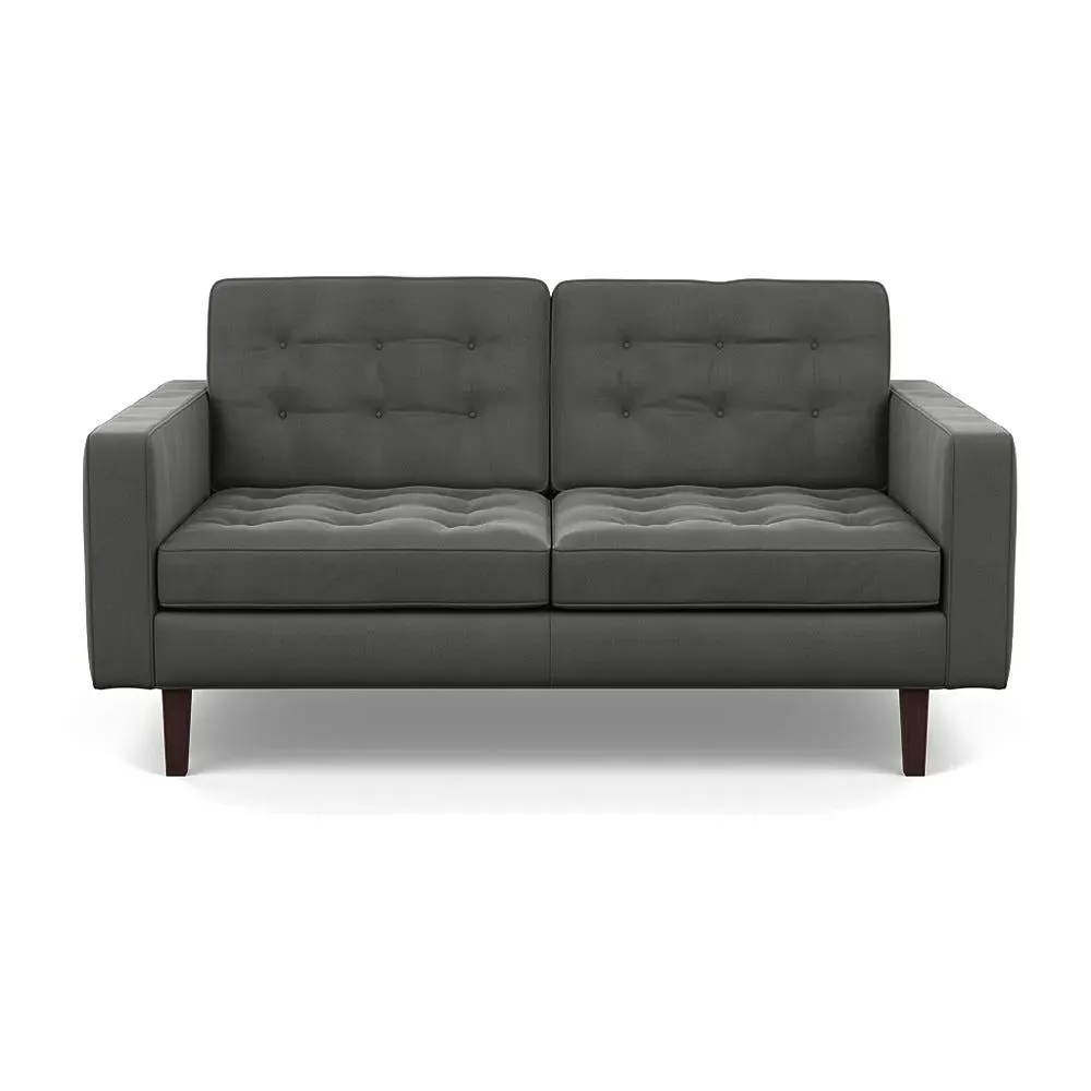2-Seater Sofa - Black, Velvet image