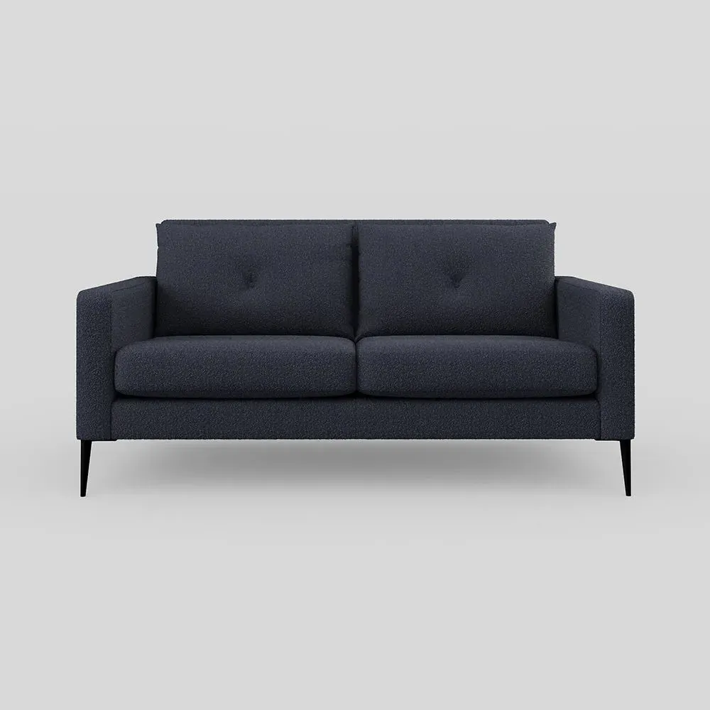 2-Seater Sofa - Blue, Boucle image