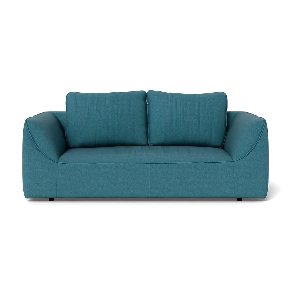2-Seater Sofa - Blue, Brushed Cotton image