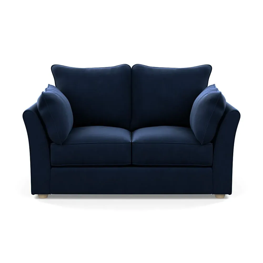 2-Seater Sofa - Blue, Velvet