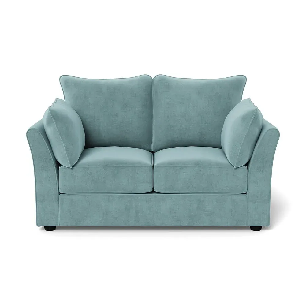 2-Seater Sofa - Blue, Velvet