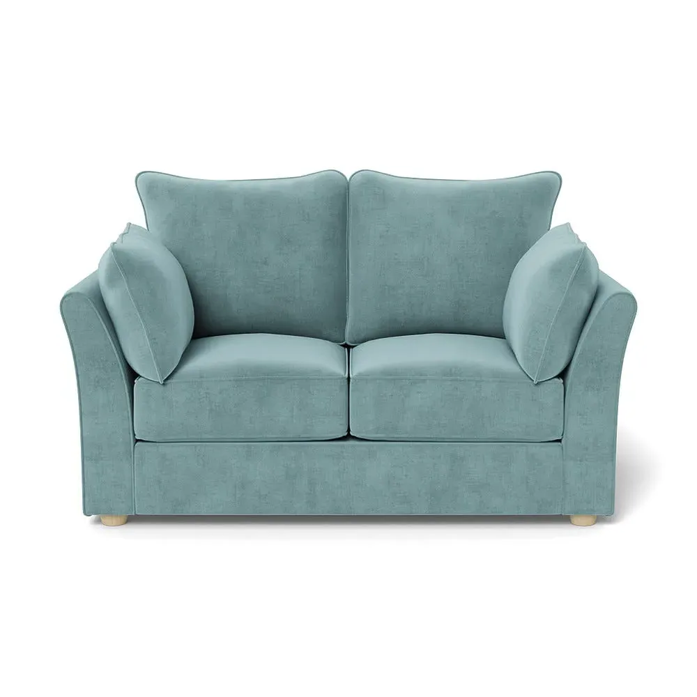 2-Seater Sofa - Blue, Velvet