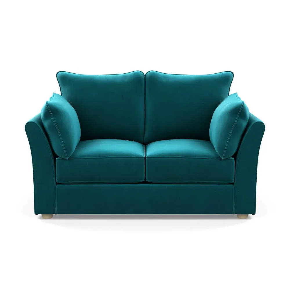 2-Seater Sofa - Blue, Velvet