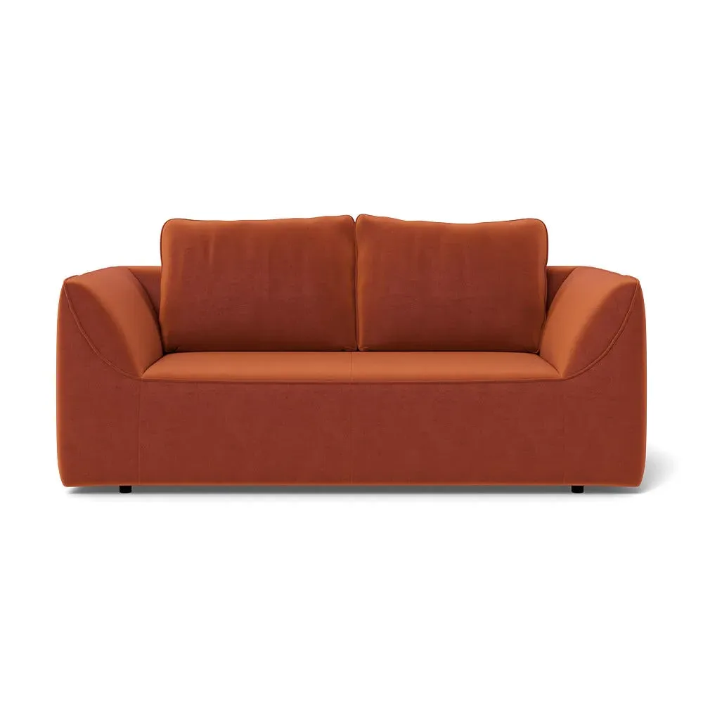 2-Seater Sofa - Brown, Cotton Velvet