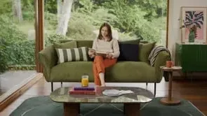 2-Seater Sofa - Cadet, Brushed Cotton