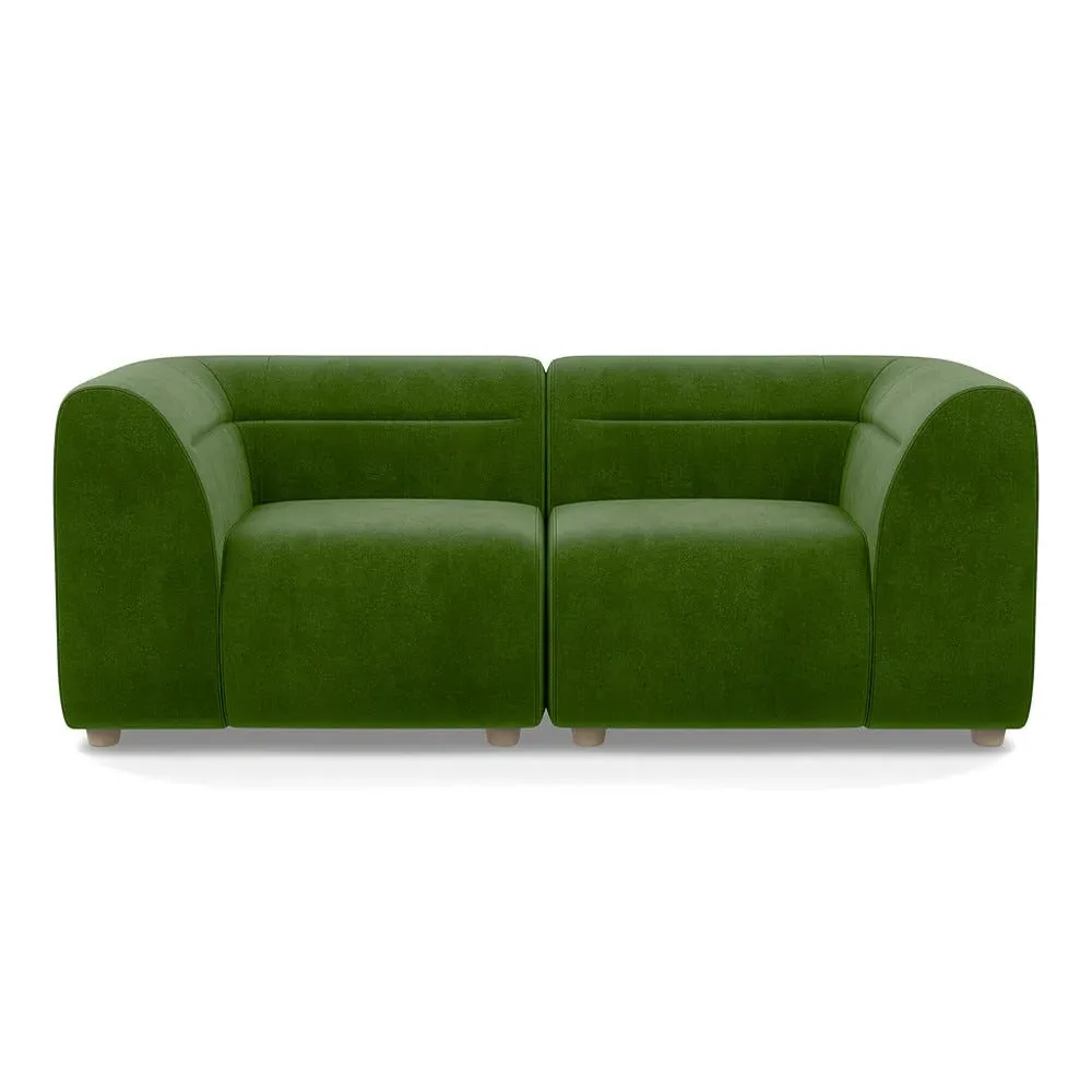 2-Seater Sofa - Grass, Velvet