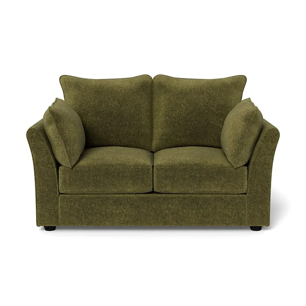 2-Seater Sofa - Green, Boucle Velvet