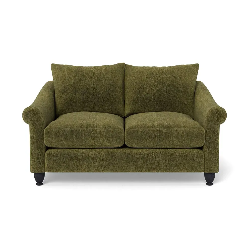 2-Seater Sofa - Green, Boucle Velvet