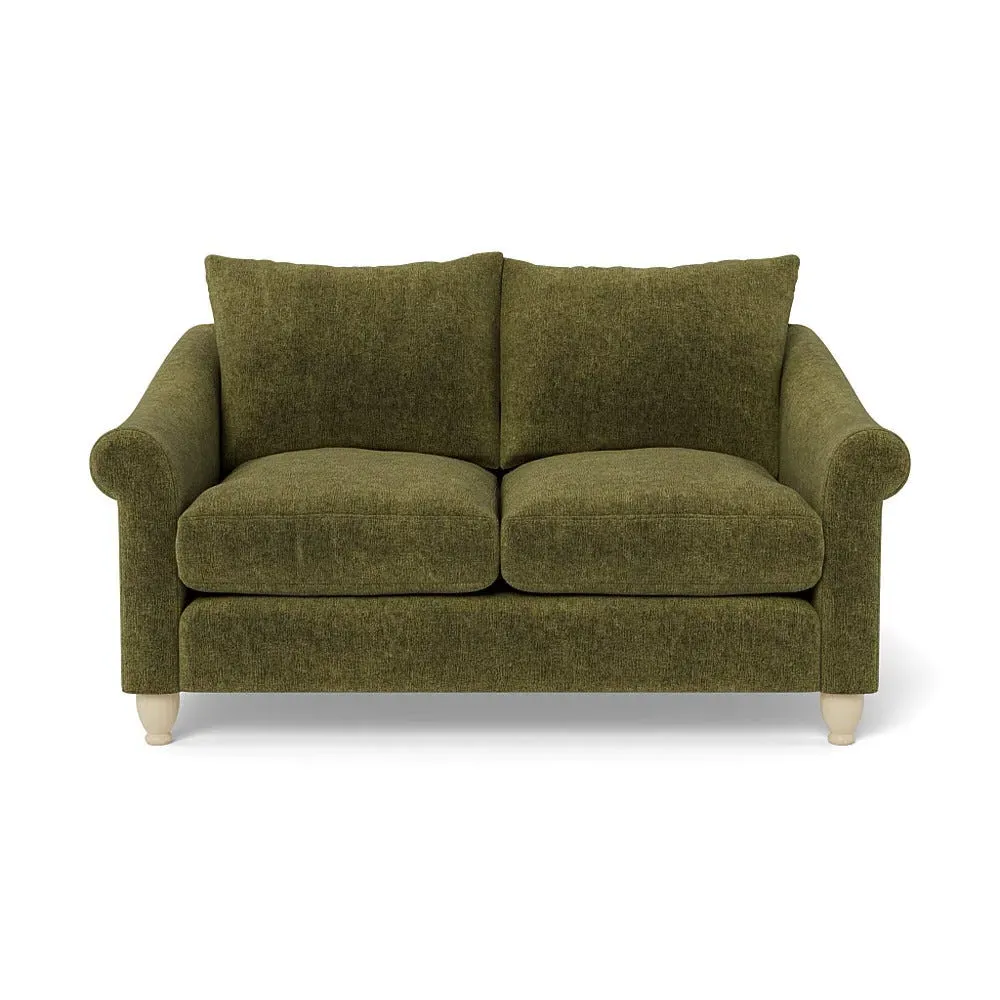2-Seater Sofa - Green, Boucle Velvet