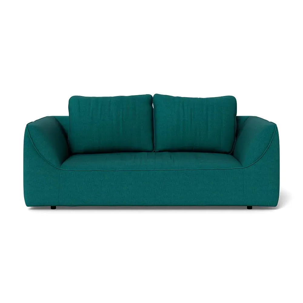 2-Seater Sofa - Green, Brushed Cotton