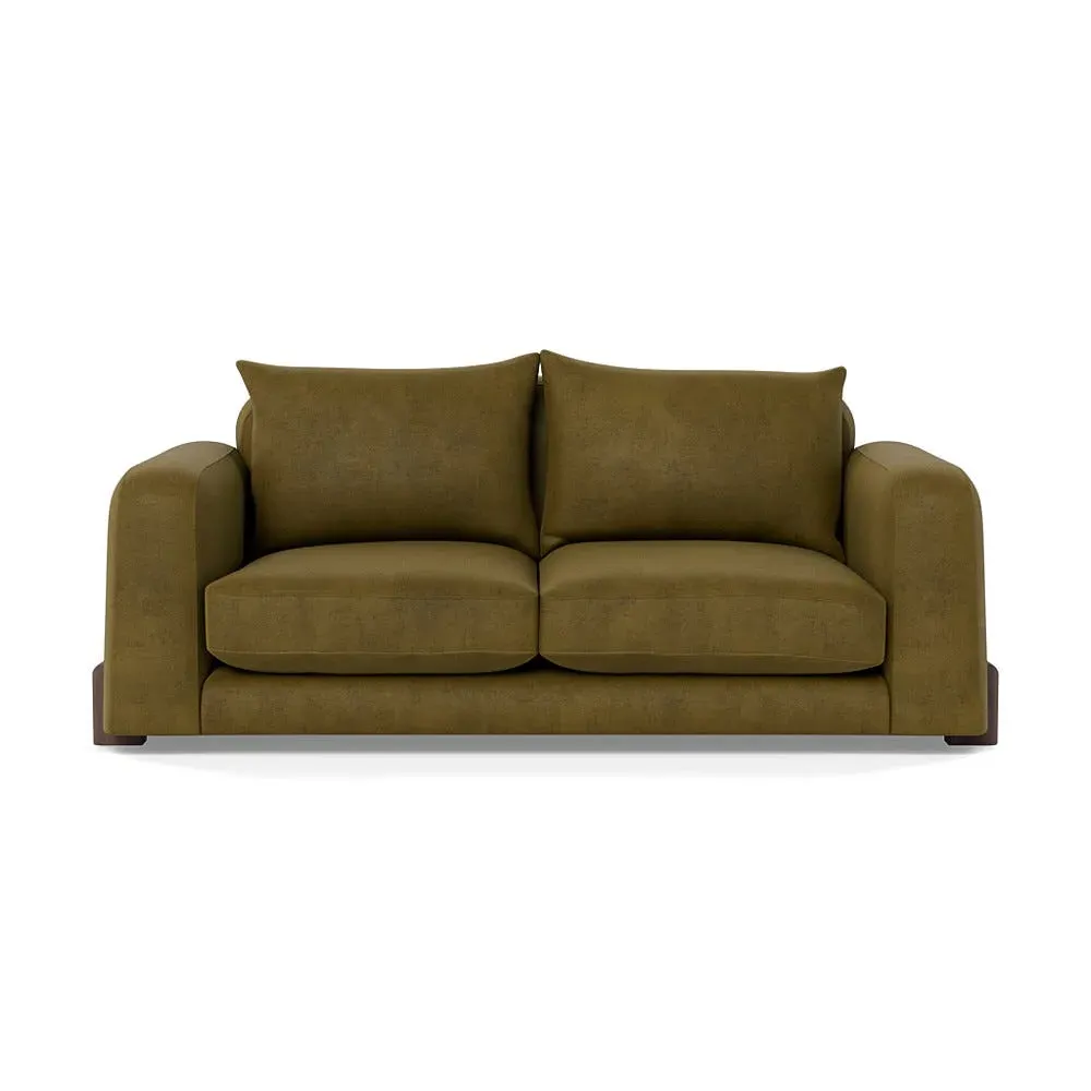 2-Seater Sofa - Green, Luxe Velvet