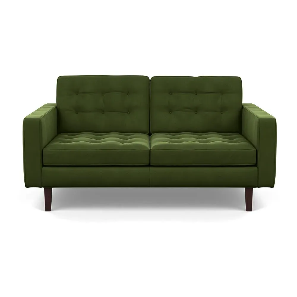 2-Seater Sofa - Green, Velvet image