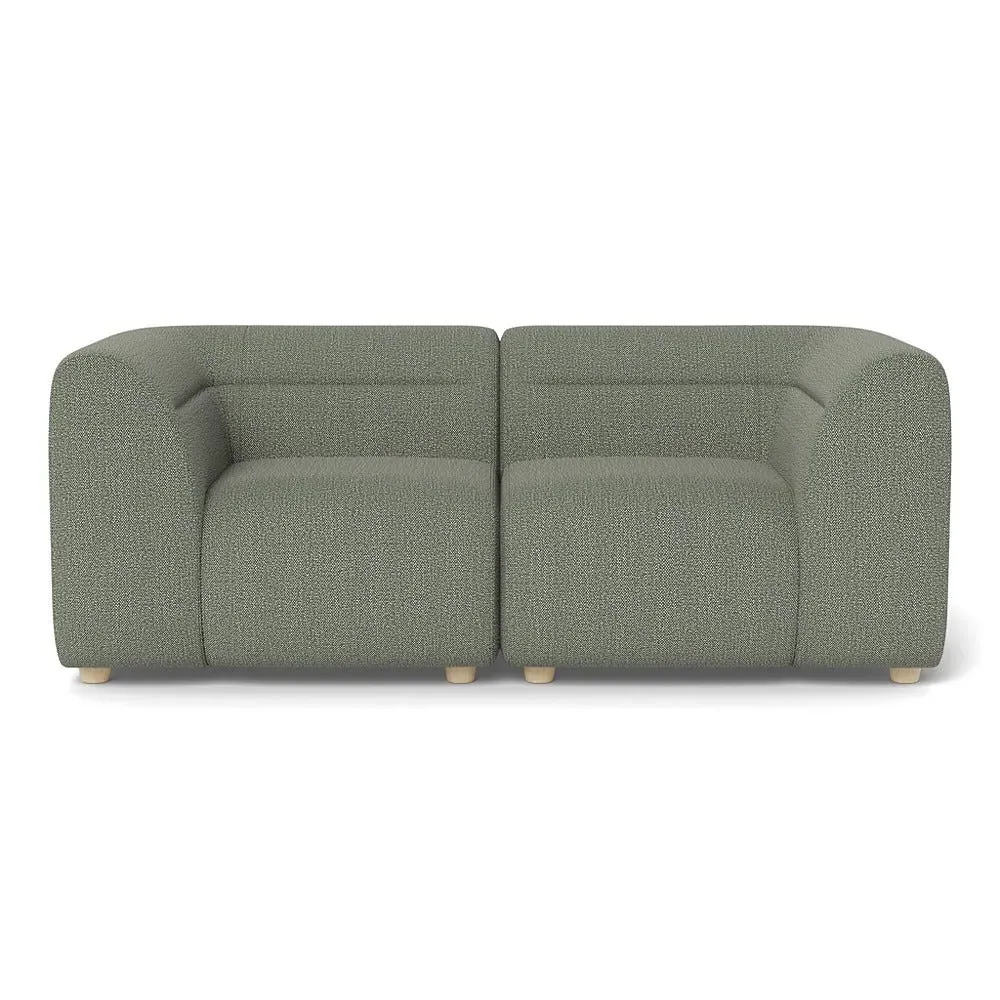 2-Seater Sofa - Grey, Boucle Tweed image