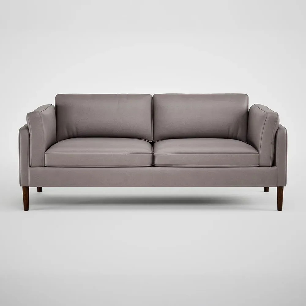 2-Seater Sofa - Grey, Heritage Leather