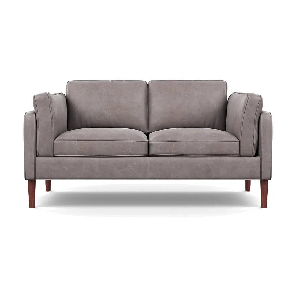 2-Seater Sofa - Grey, Heritage Leather