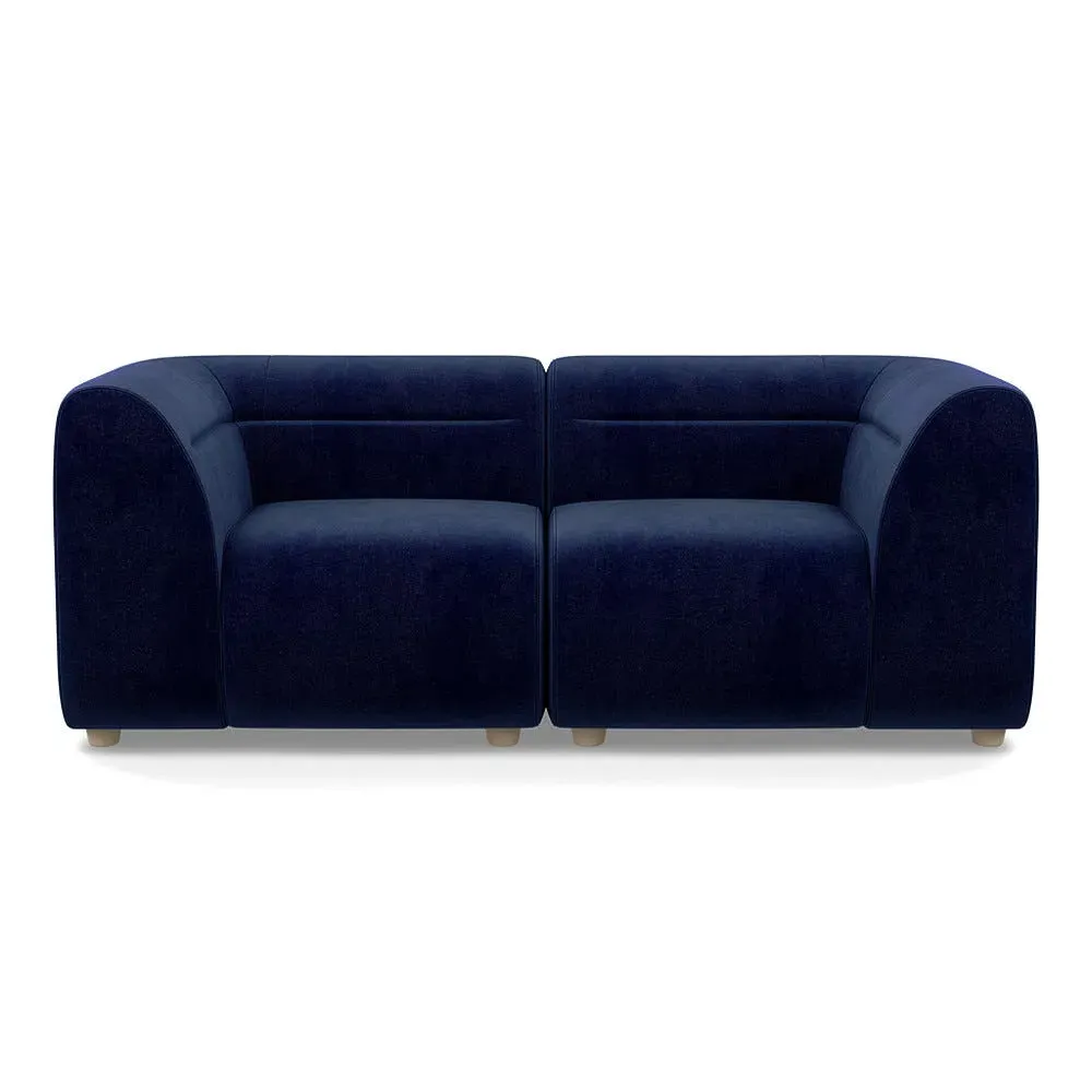 2-Seater Sofa - Midnight, Velvet