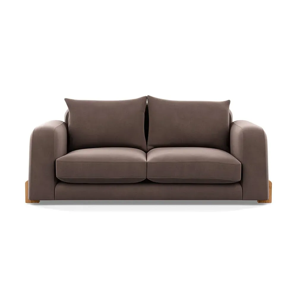 2-Seater Sofa - Mouse, Velvet