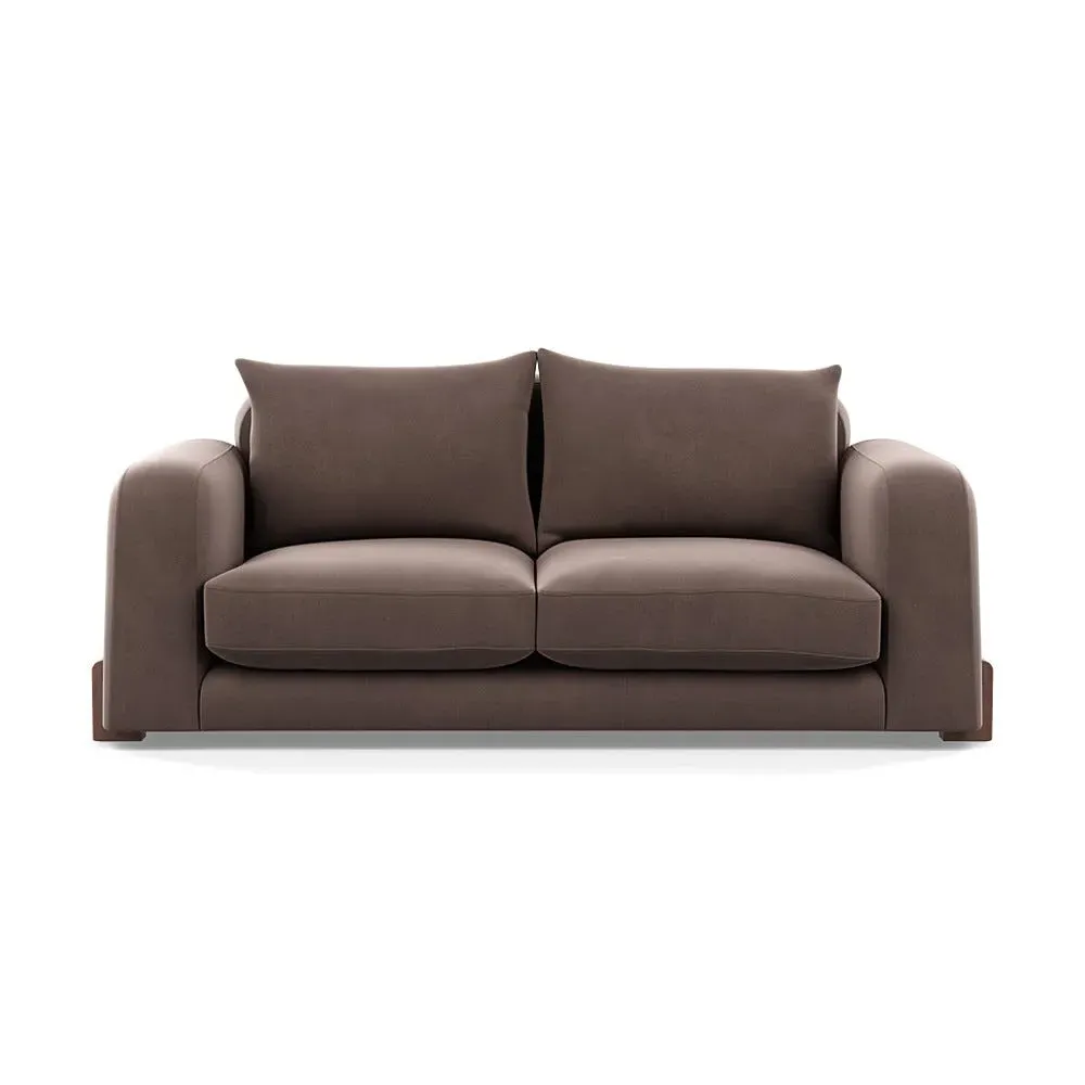 2-Seater Sofa - Mouse, Velvet