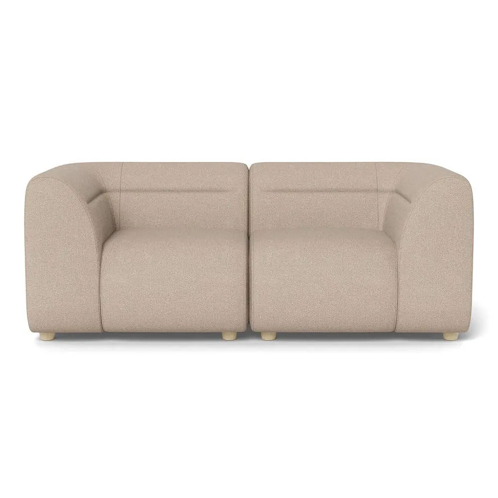 2-Seater Sofa - Natural, Boucle Tweed