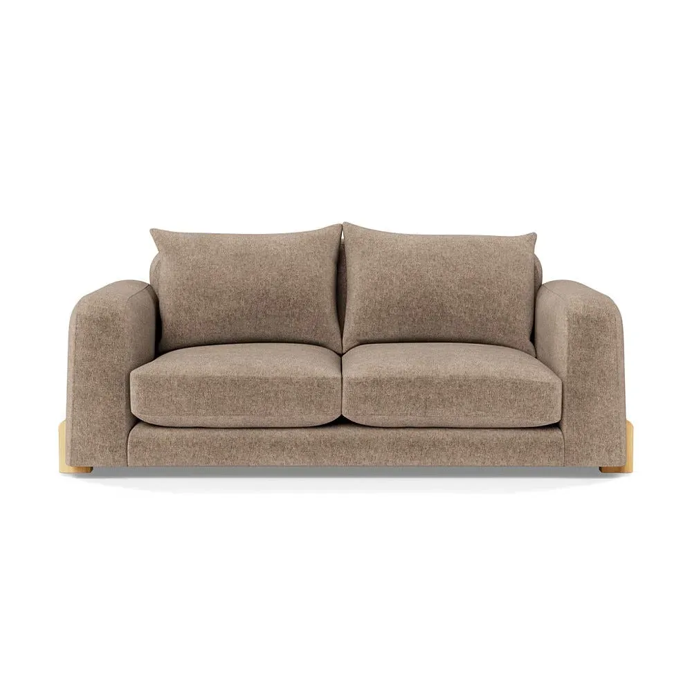 2-Seater Sofa - Natural, Boucle Velvet