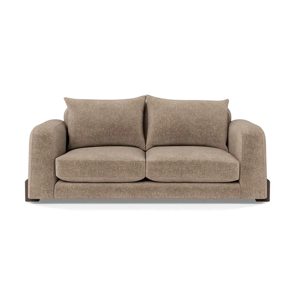 2-Seater Sofa - Natural, Boucle Velvet