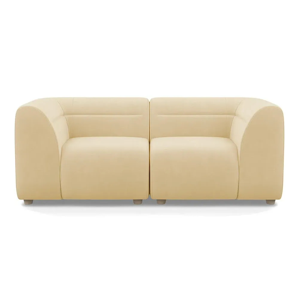 2-Seater Sofa - Natural, Velvet