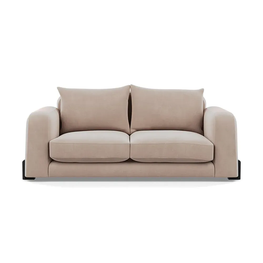 2-Seater Sofa - Pebble, Velvet