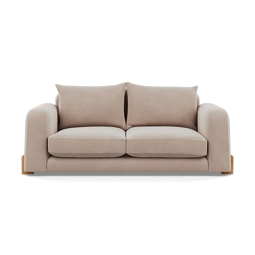 2-Seater Sofa - Pebble, Velvet