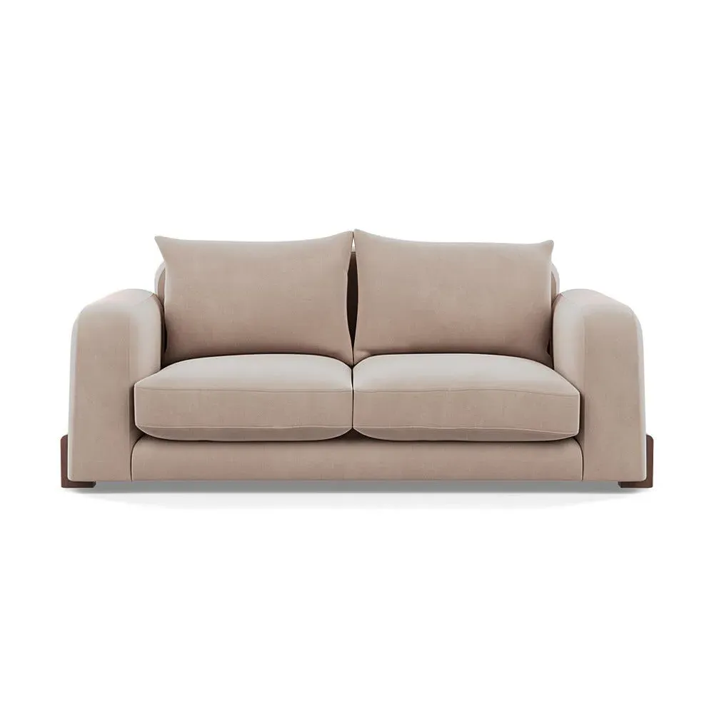 2-Seater Sofa - Pebble, Velvet