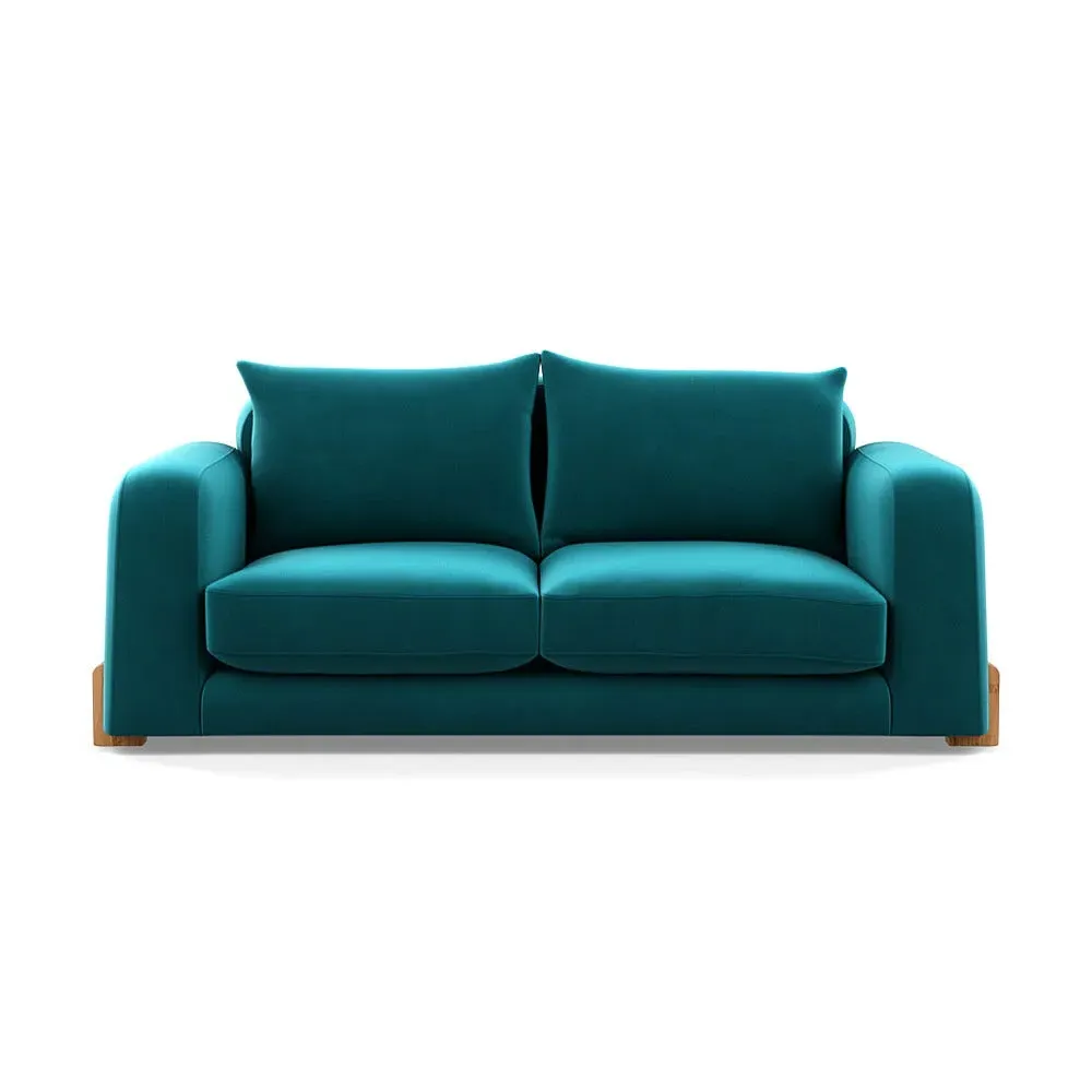 2-Seater Sofa - Petrol, Velvet
