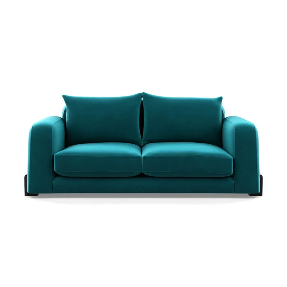 2-Seater Sofa - Petrol, Velvet