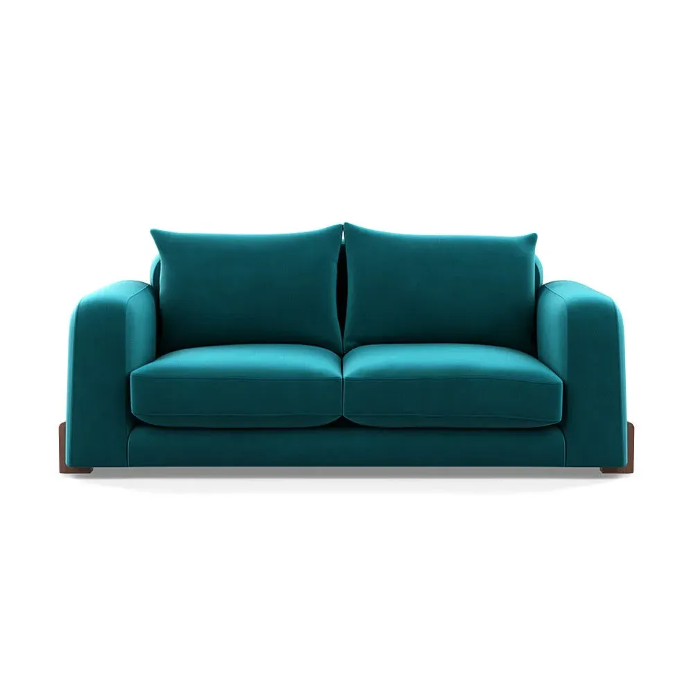 2-Seater Sofa - Petrol, Velvet