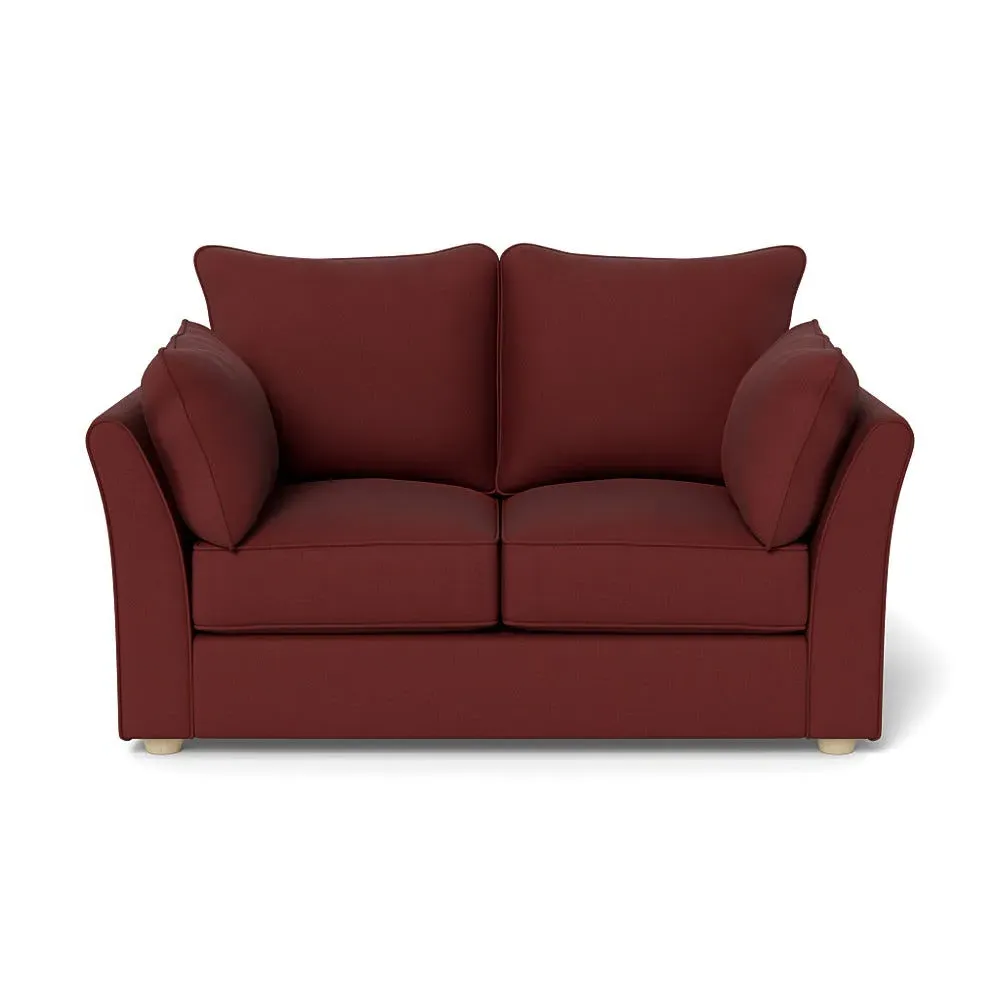2-Seater Sofa - Red, Linen-Cotton