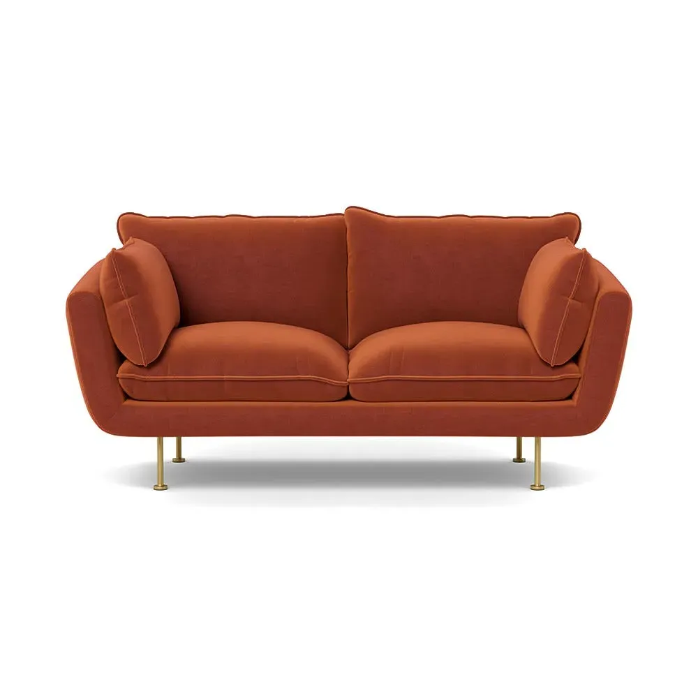 2-Seater Sofa - Russet, Cotton Velvet