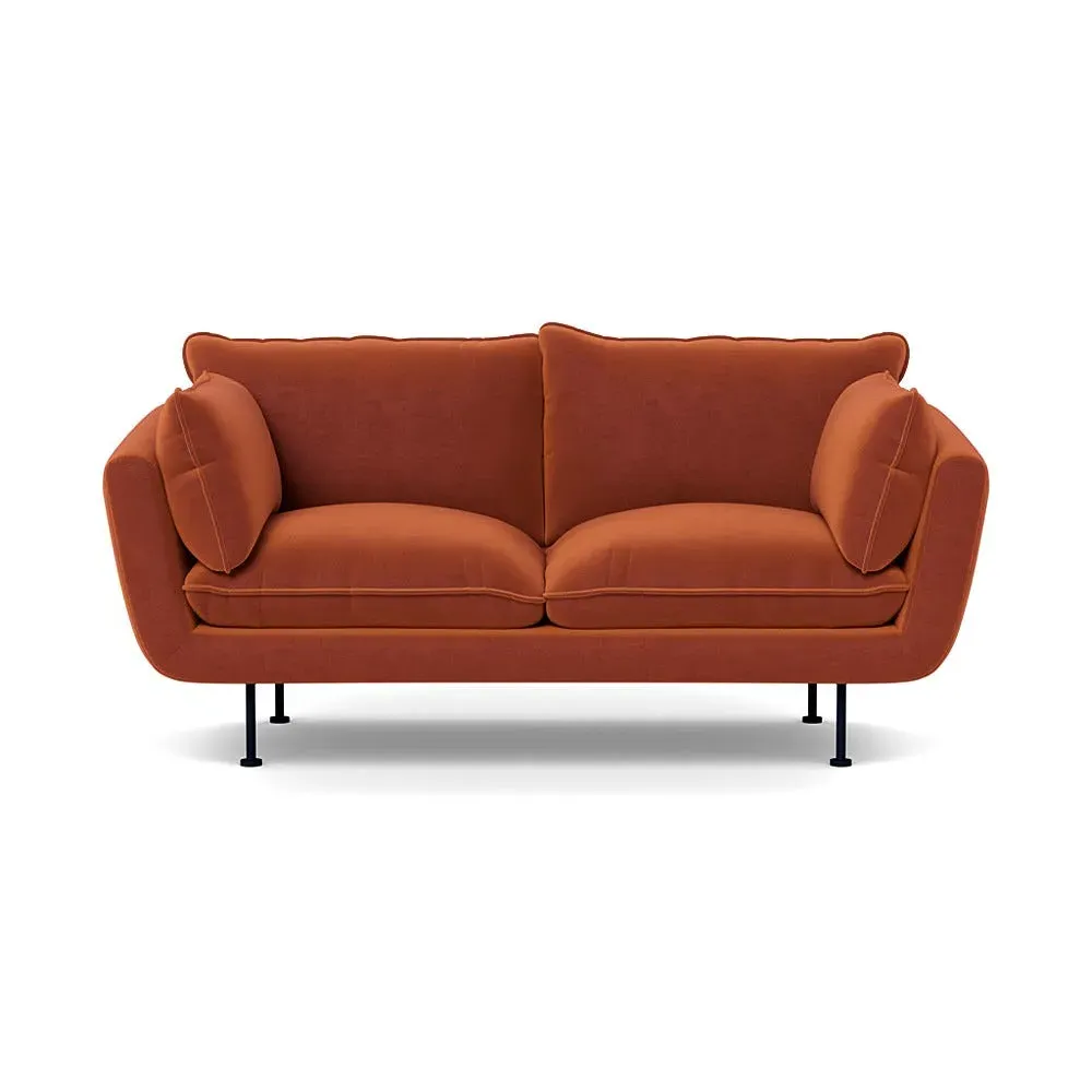 2-Seater Sofa - Russet, Cotton Velvet