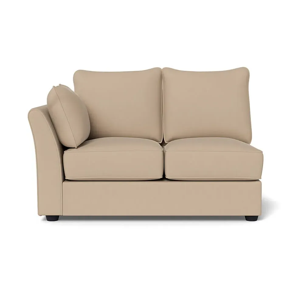 2-Seater Sofa Unit RHF - Bamboo, Linen-Cotton