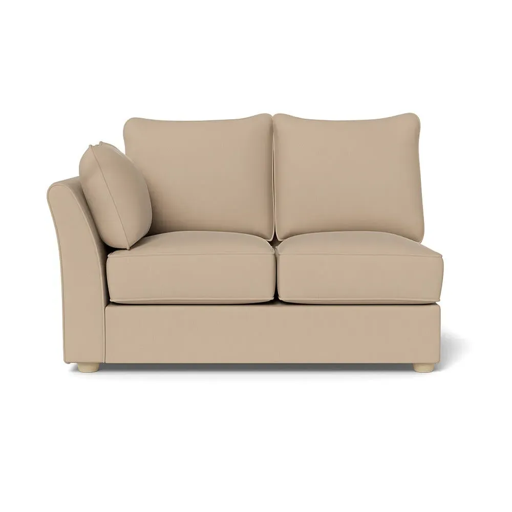 2-Seater Sofa Unit RHF - Bamboo, Linen-Cotton