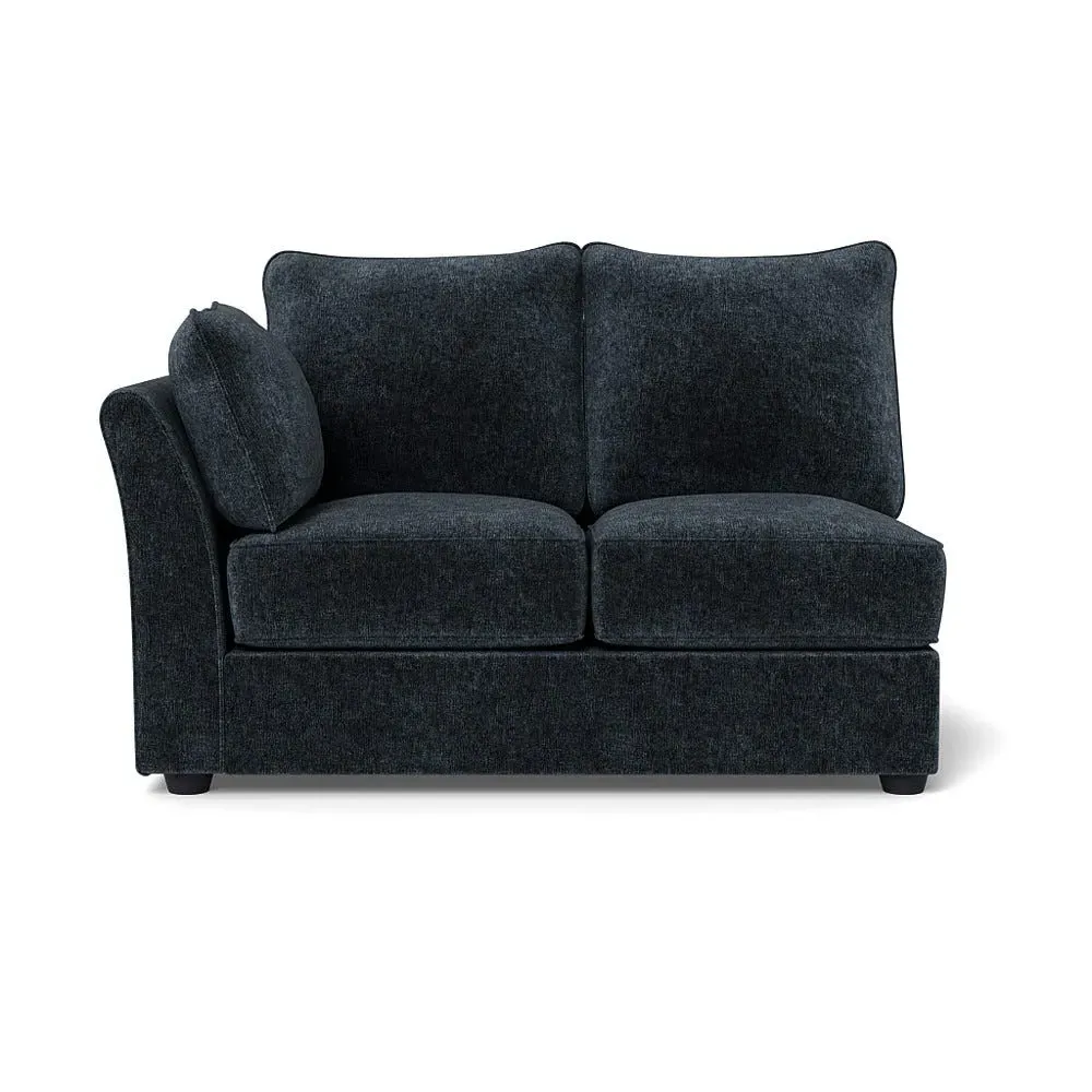 2-Seater Sofa Unit RHF - Blue, Boucle Velvet