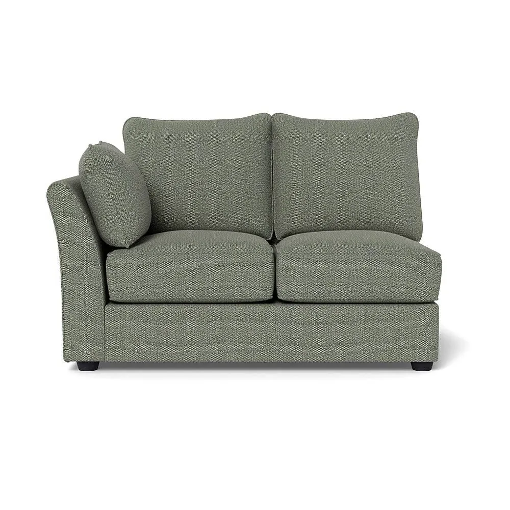 2-Seater Sofa Unit RHF - Grey, Boucle Tweed
