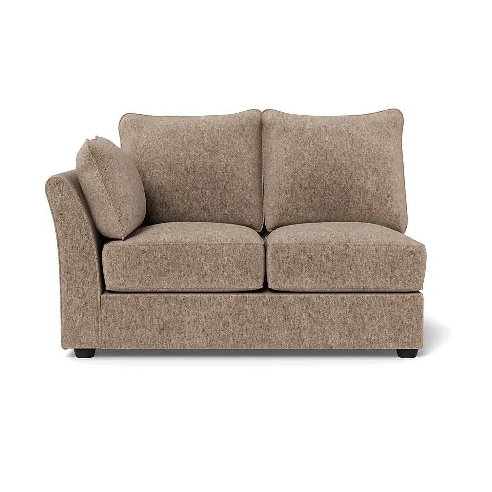 2-Seater Sofa Unit RHF - Natural, Boucle Velvet