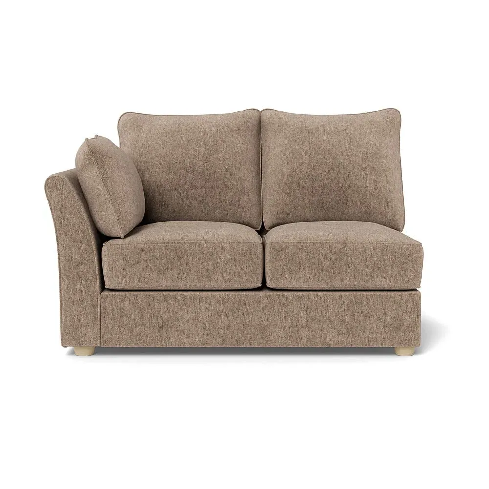 2-Seater Sofa Unit RHF - Natural, Boucle Velvet